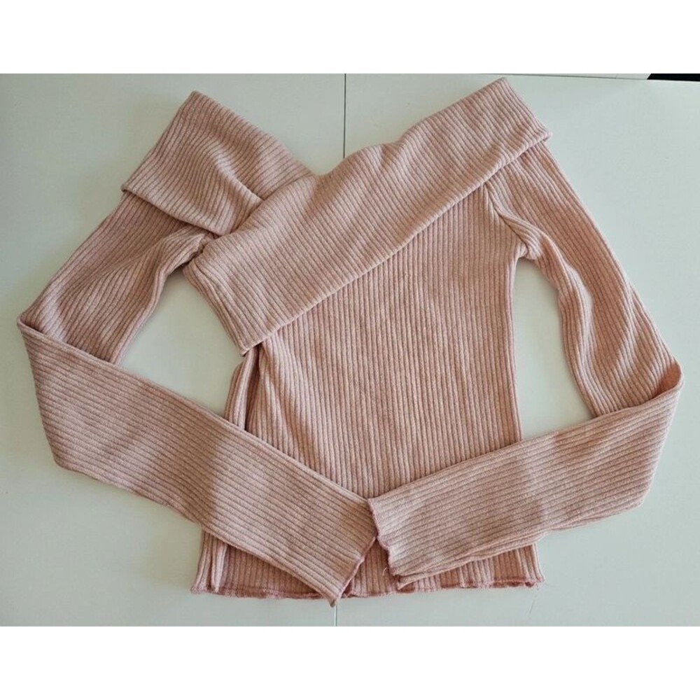 NEW Light pink off the shoulder sweater top Size XS
